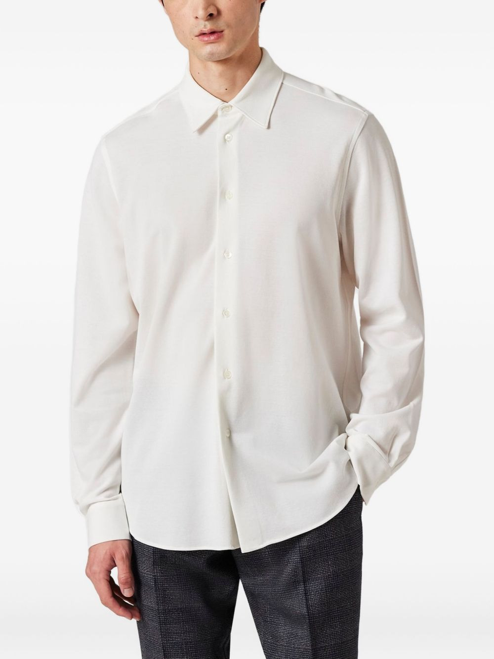 long-sleeve button-down shirt - 2