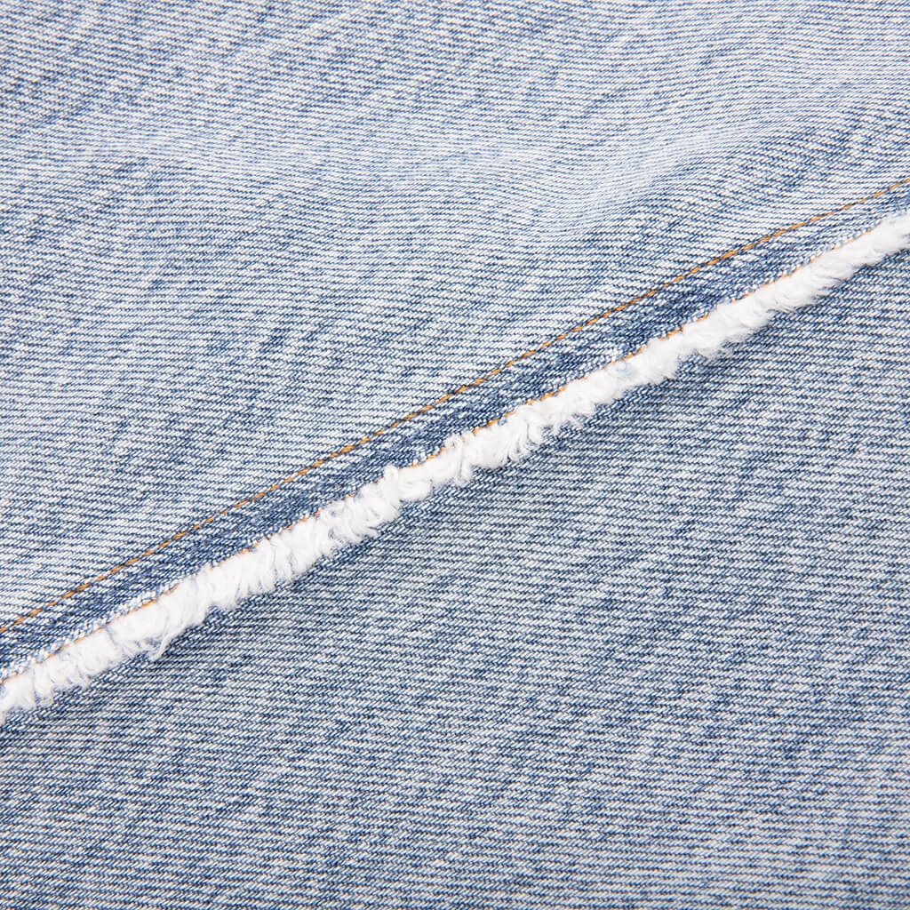 LOOSE VINTAGE WASH DENIM PANTS - BLEU JEAN CLAIR - 5