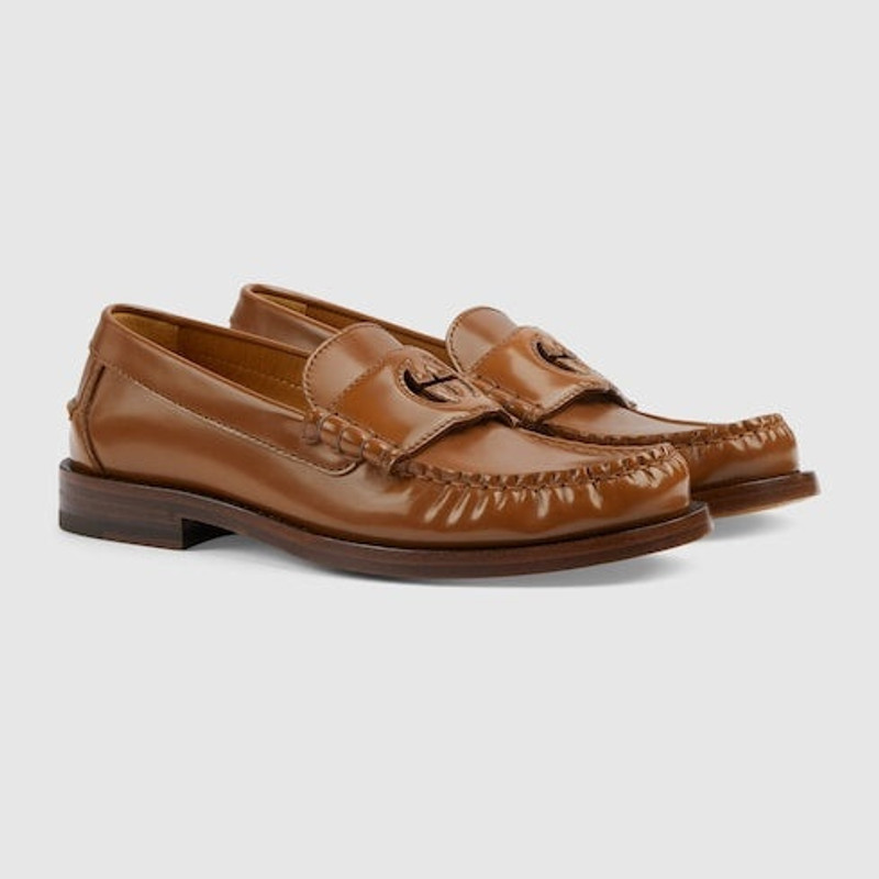 GUCCI Gucci Interlocking G Leather Loafers outlook