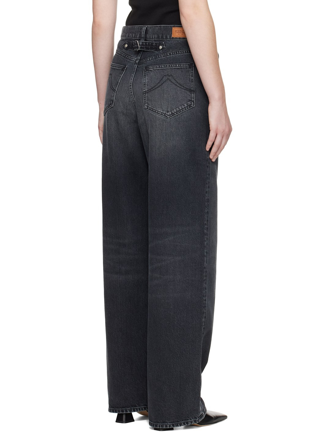 Black Kenzo Paris Futura 2000 Edition Workwear Jeans - 3