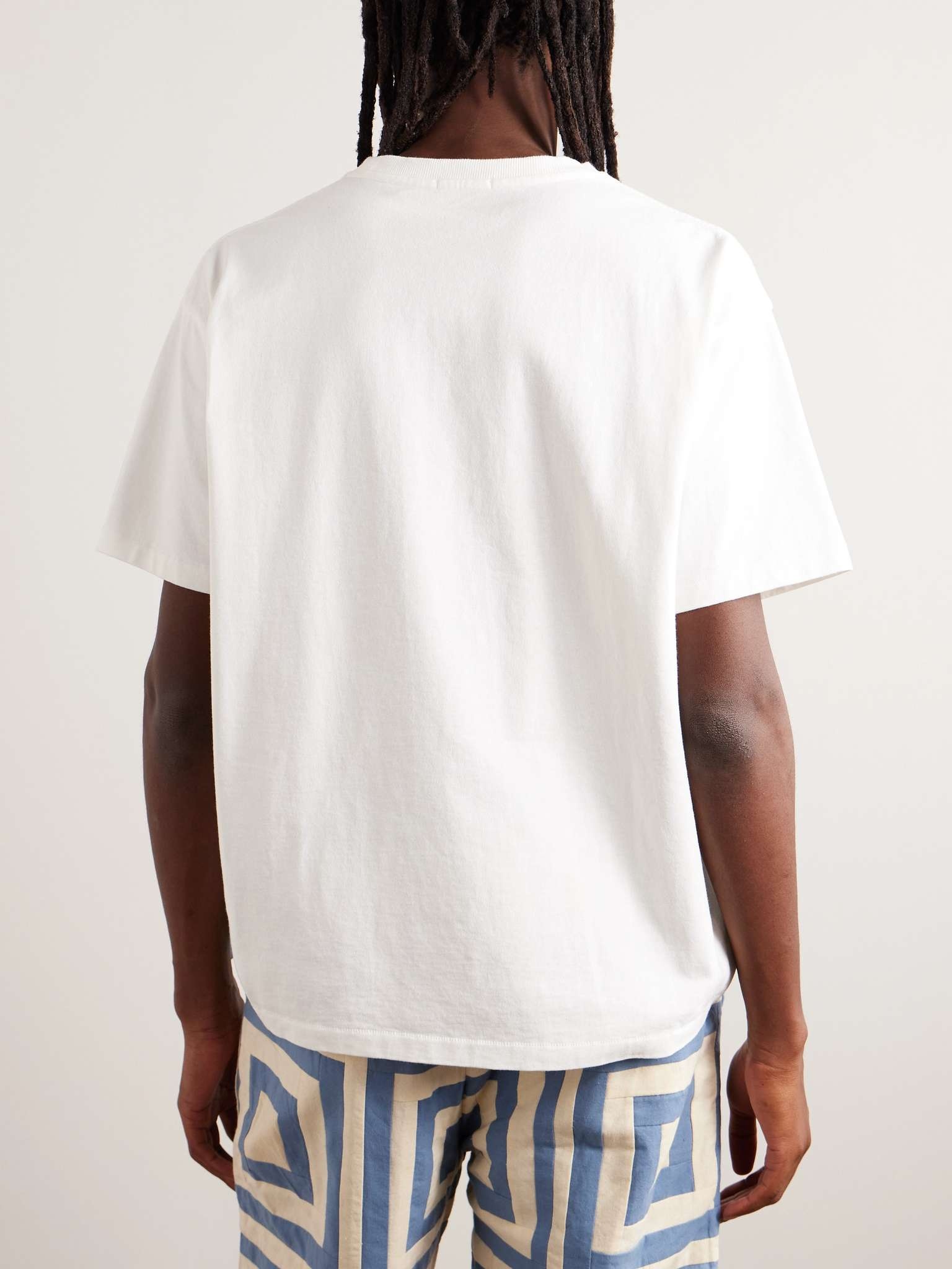 Logo-Embroidered Appliquéd Cotton-Jersey T-Shirt - 3