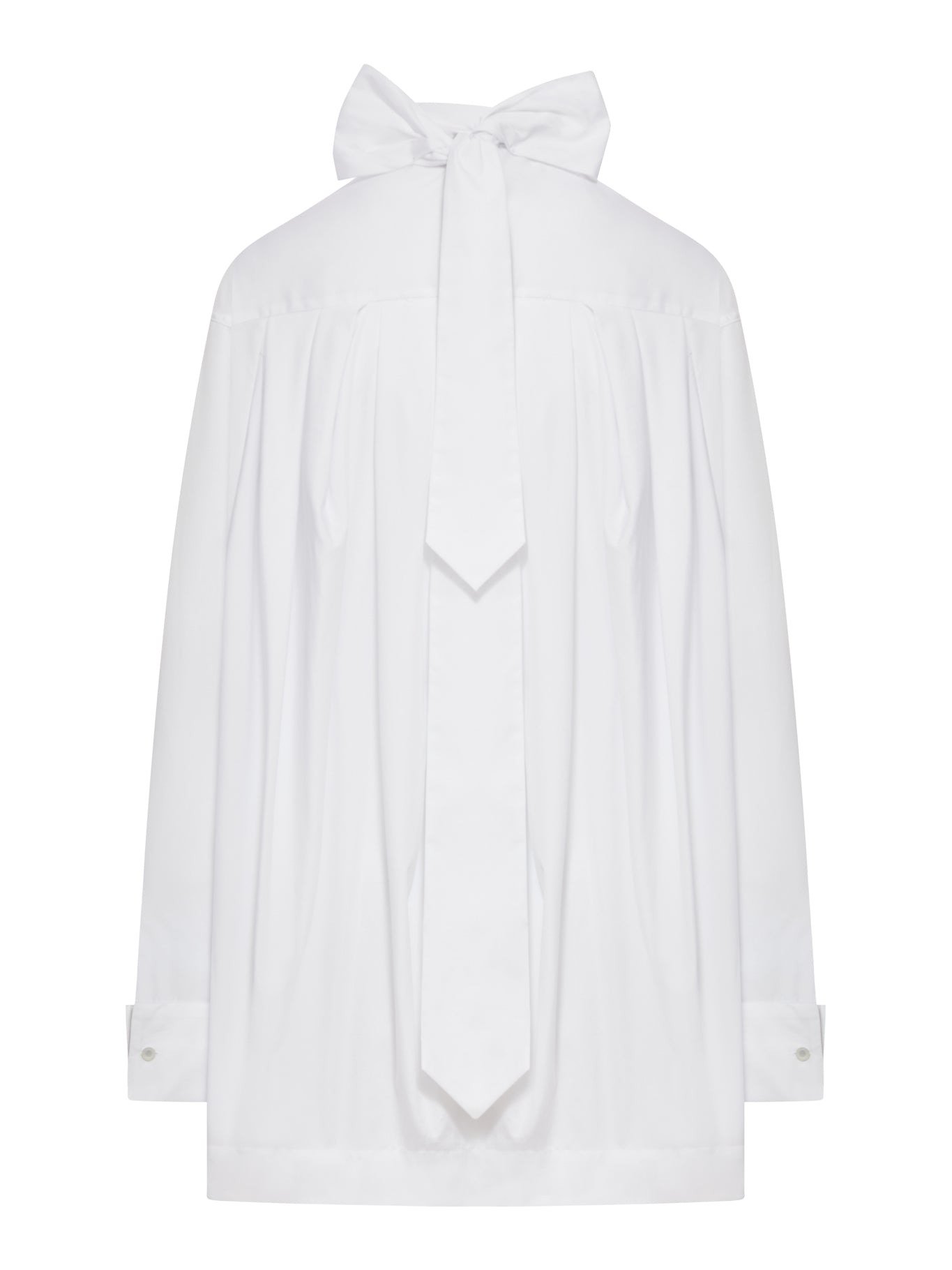 COTTON SHIRT WITH BOW CLOSURE - 2