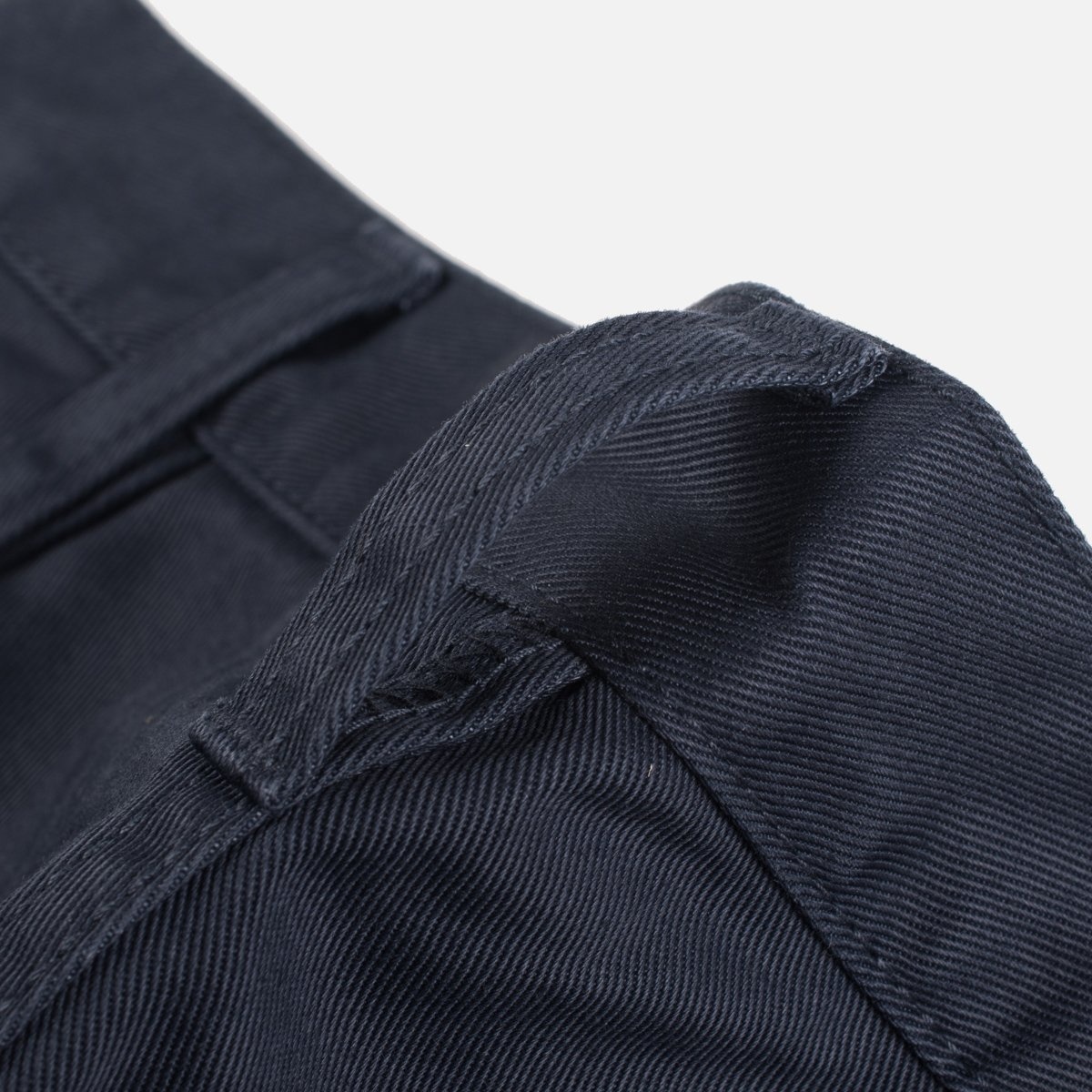 IH-721-NAV 9oz Mercerised Selvedge Cotton Slim Tapered Chinos - Navy - 13