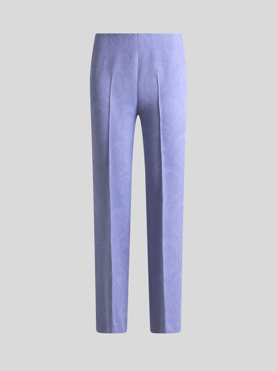 CADY JACQUARD TROUSERS - 1