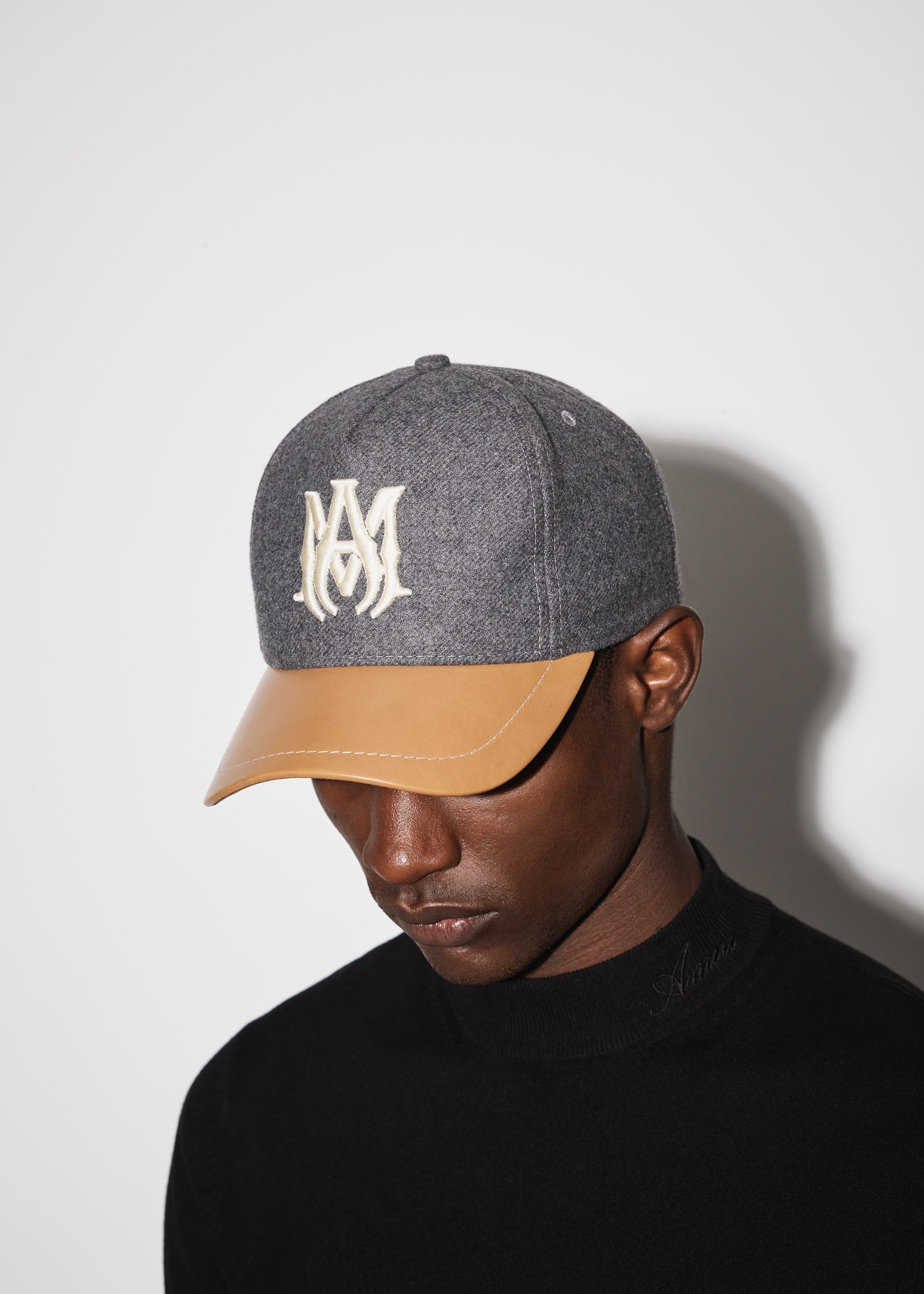 WOOL/LEATHER MA HAT - 5