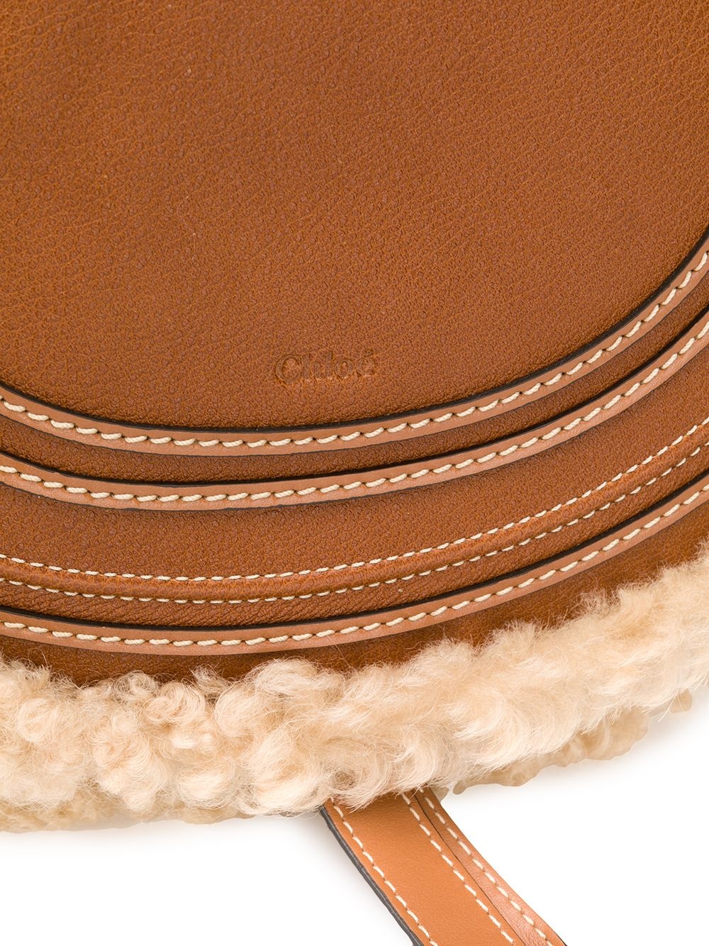 Marcie shearling trim shoulder bag - 5