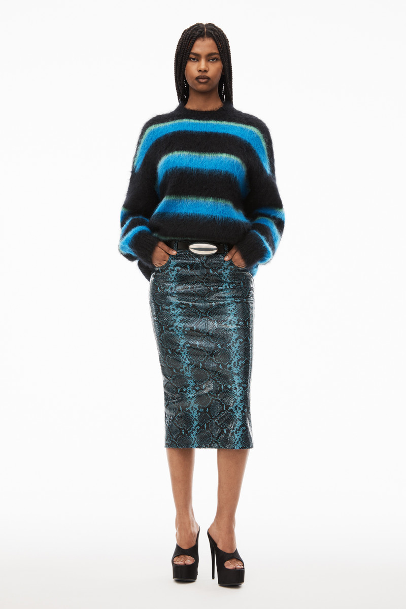 Alexander Wang oversized crewneck in brushed mohair outlook