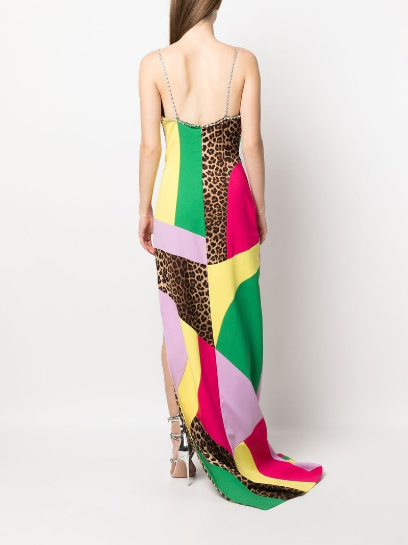 rainbow-patchwork long dress 4