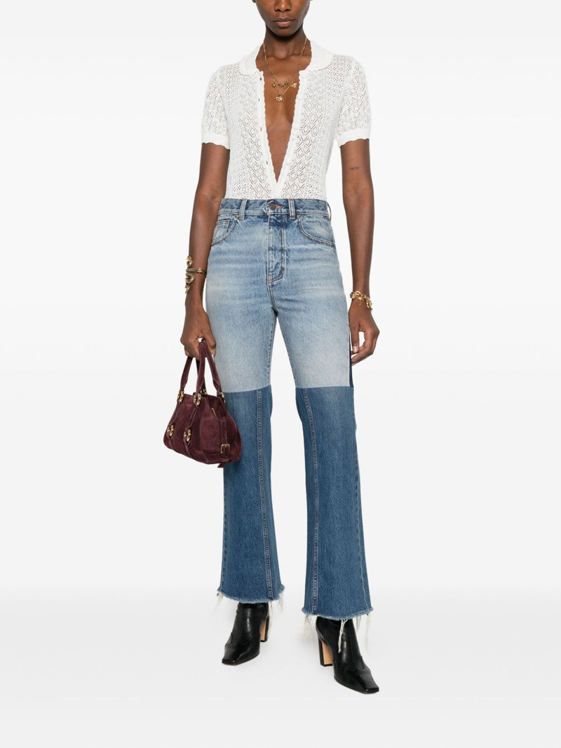 Chloé patchwork frayed jeans outlook