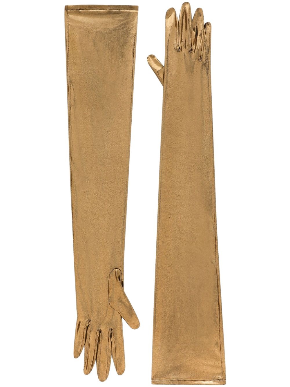 foiled long gloves - 1