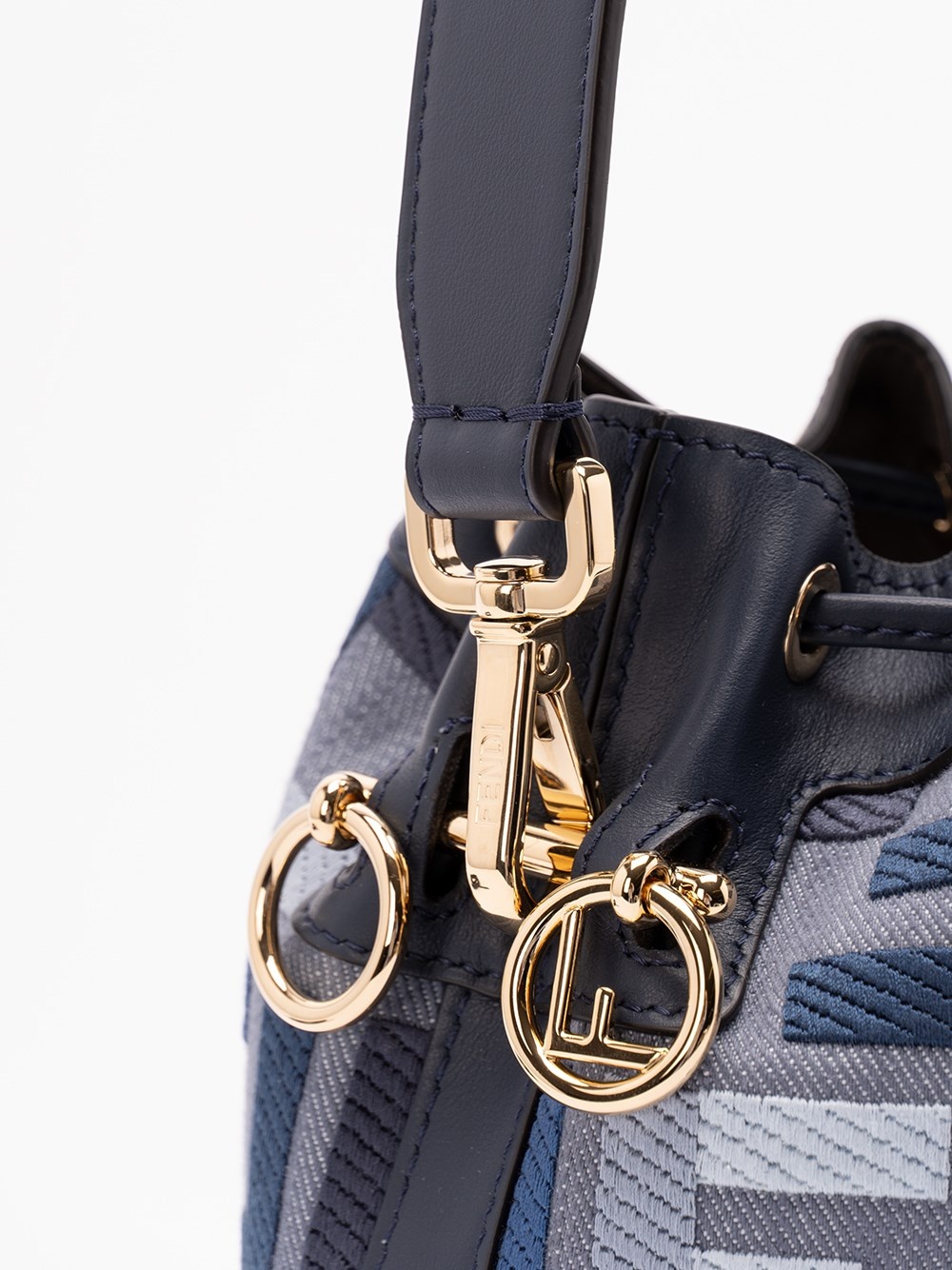【FENDI】MINI MON TRESOR DENIM RICAMO F◆8BS093AV11 FENDI Mini Denim `Mon Tresor` Bucket Bag With `FF