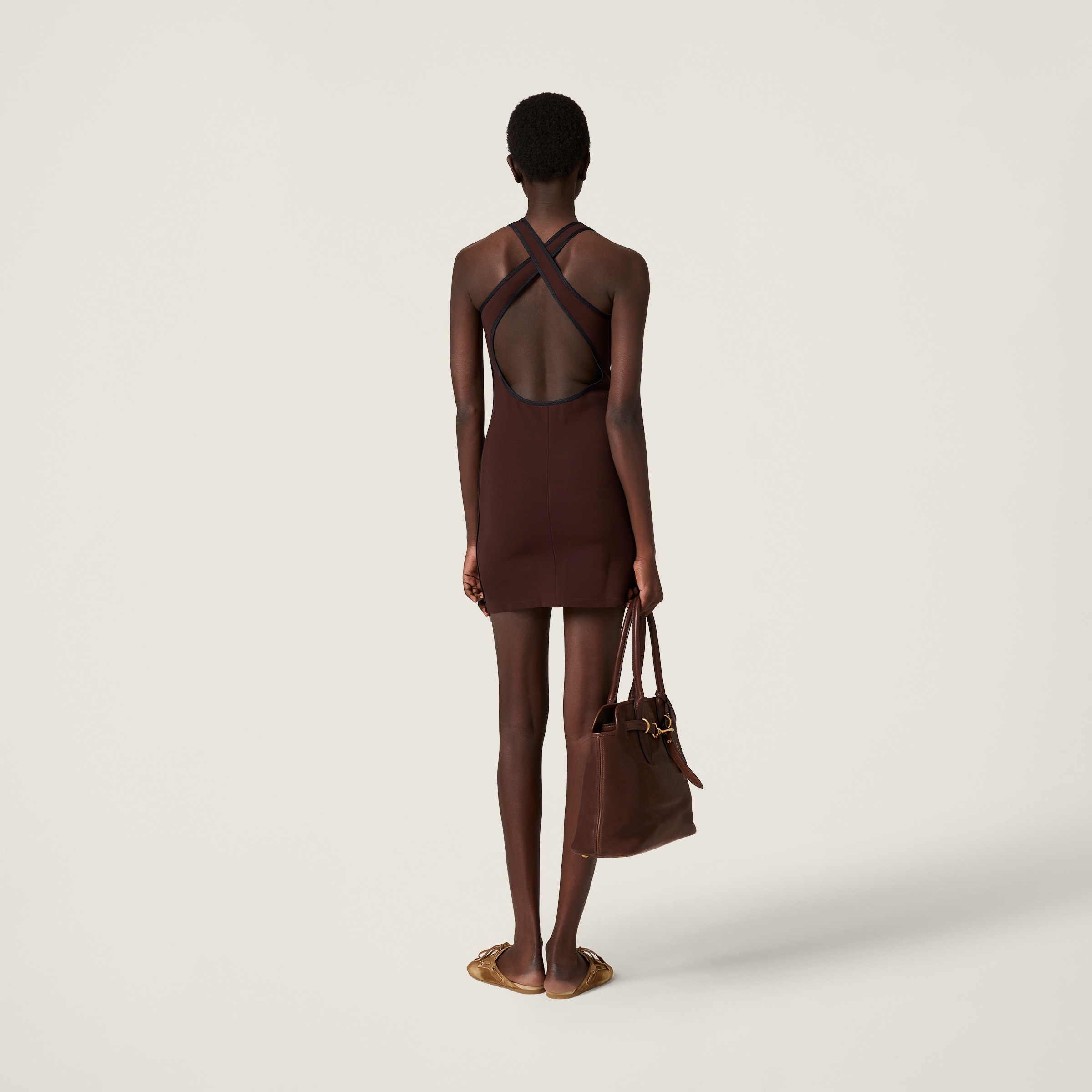 Stretch jersey mini-dress - 3