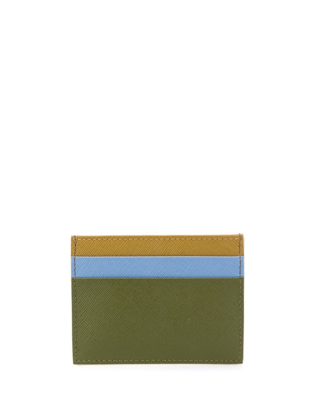 tri-coloured logo cardholder - 2