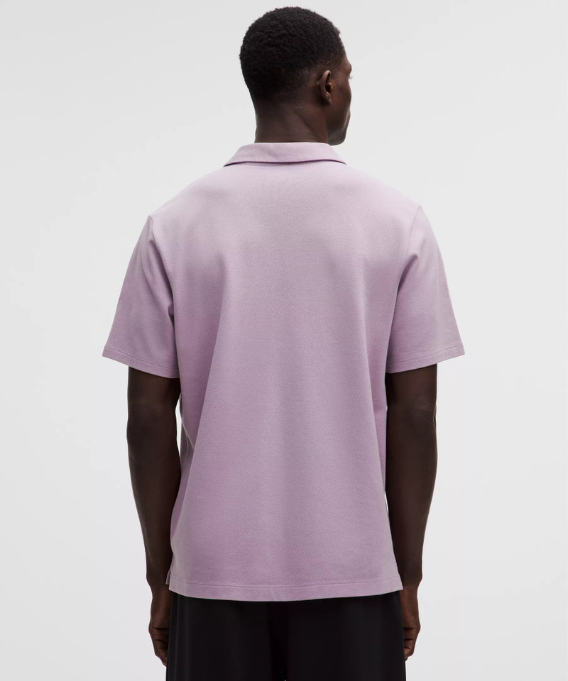 Pique Performance Johnny-Collar Short-Sleeve Shirt 3