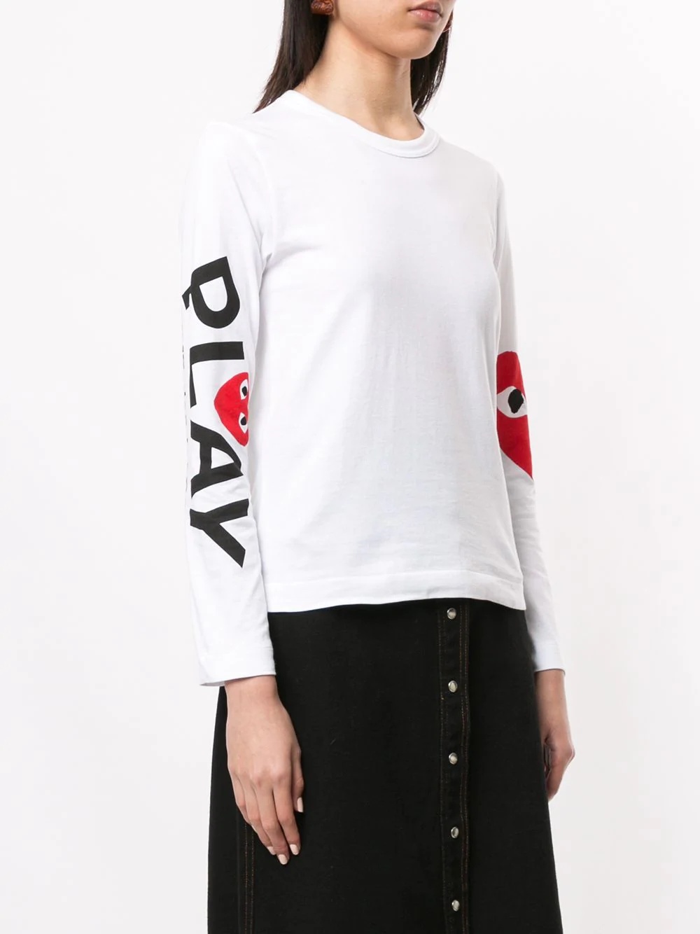 logo-print crew neck top - 3