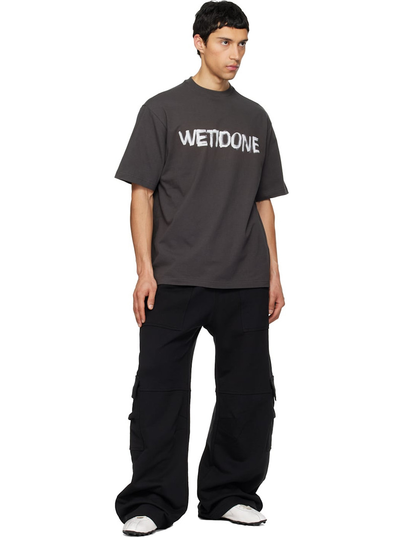 We11done Gray 'We11done' Graffiti Logo T-shirt outlook