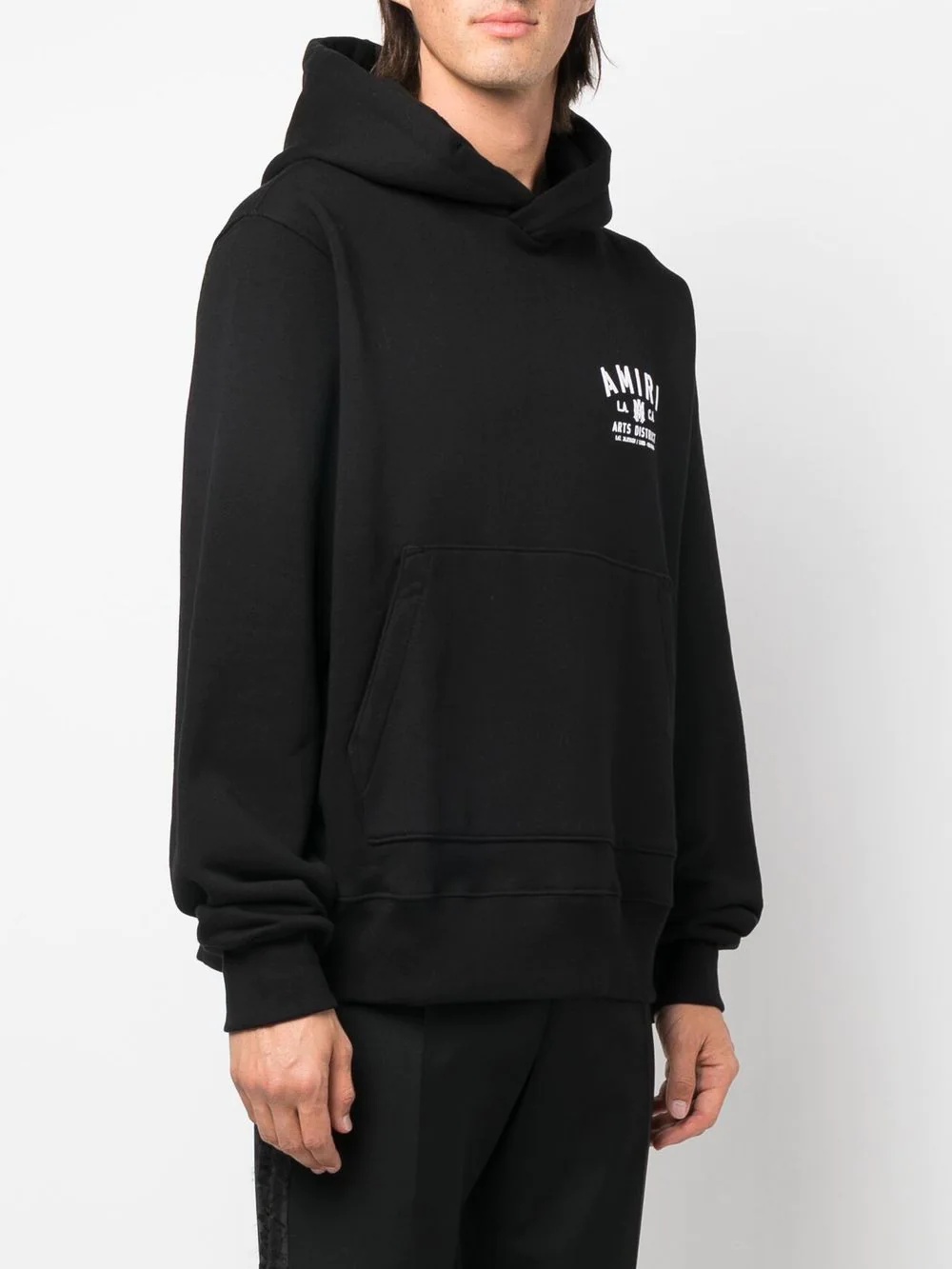 logo-print cotton hoodie - 4