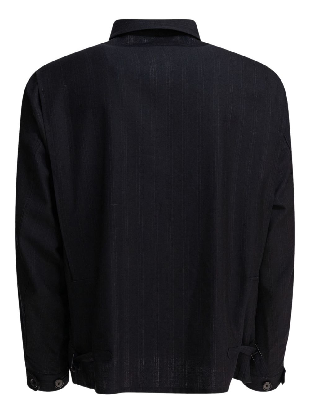 pinstripe-pattern zip-front jacket - 2