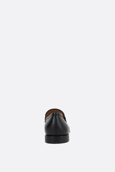 FERRAGAMO FOSTER GRAINY LEATHER LOAFERS outlook