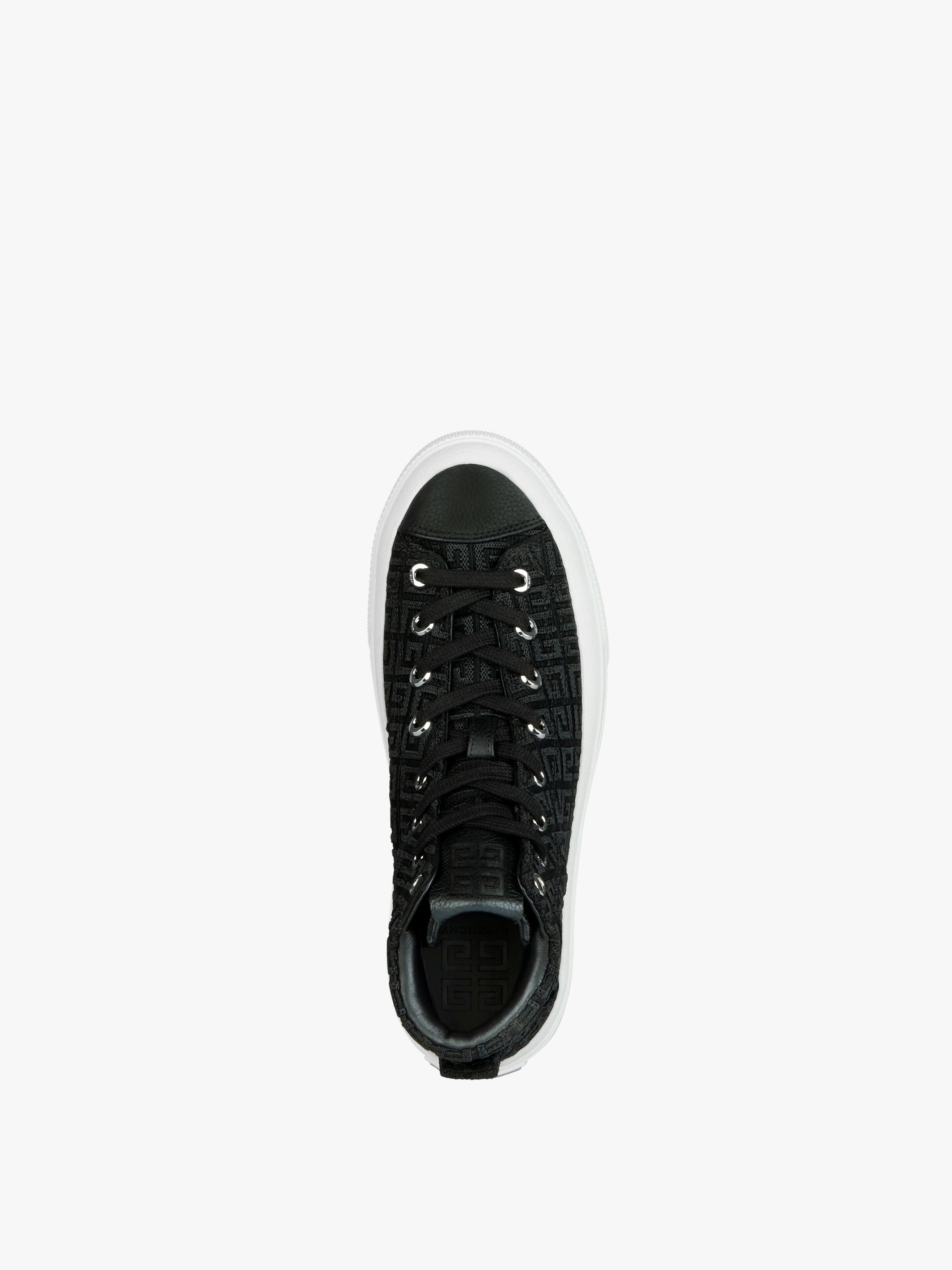 HIGH SNEAKERS CITY IN 4G EMBROIDERED CANVAS - 4