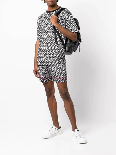 MCM geometric-print silk shorts outlook