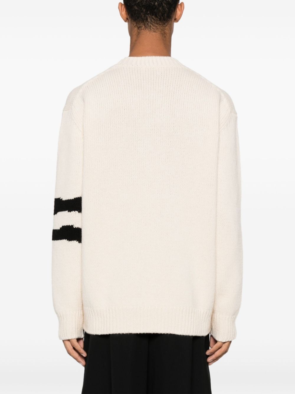 skull-intarsia stripe-detail jumper - 4