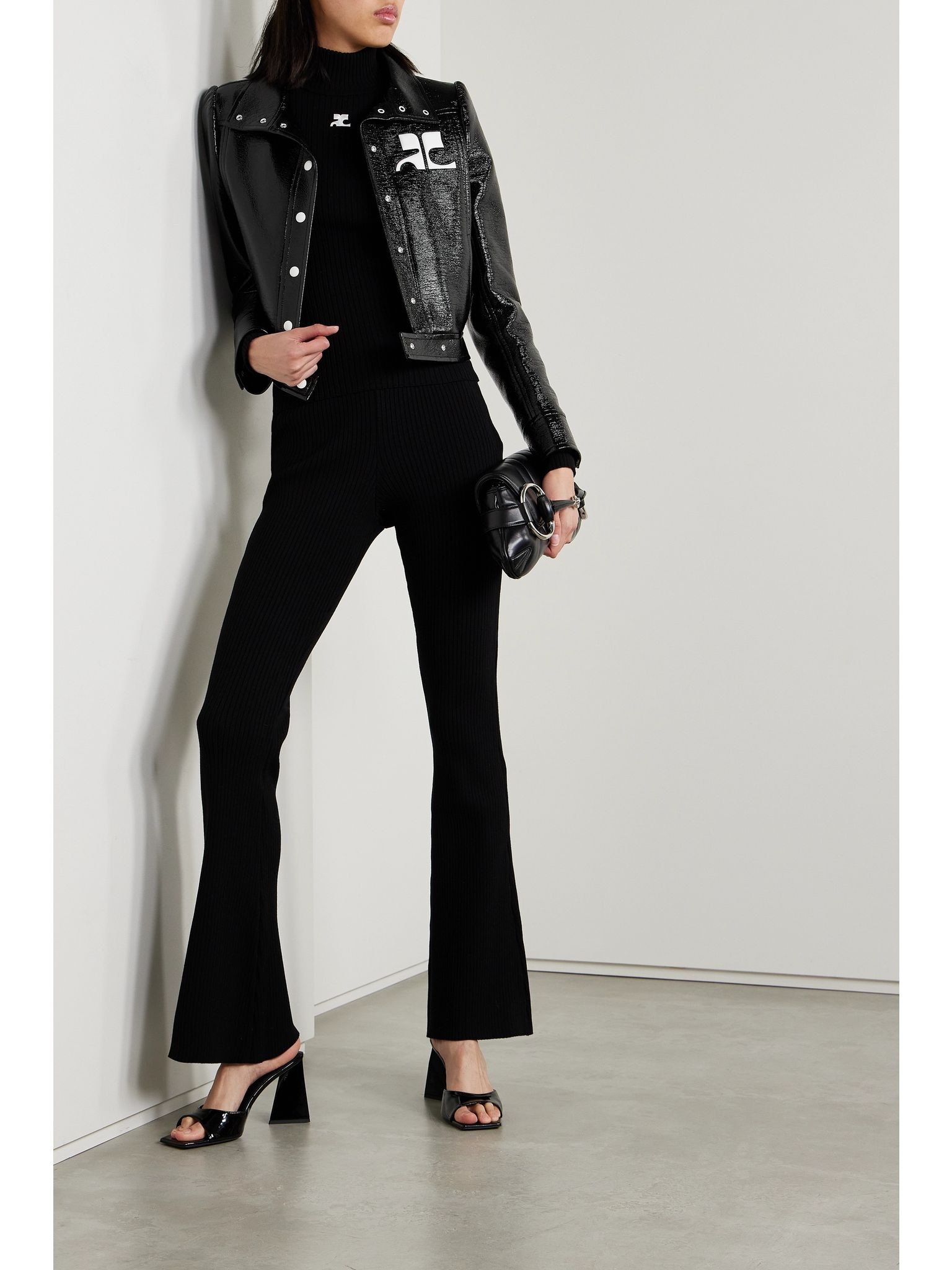 Reedition coated cotton-blend jacket Black - 2