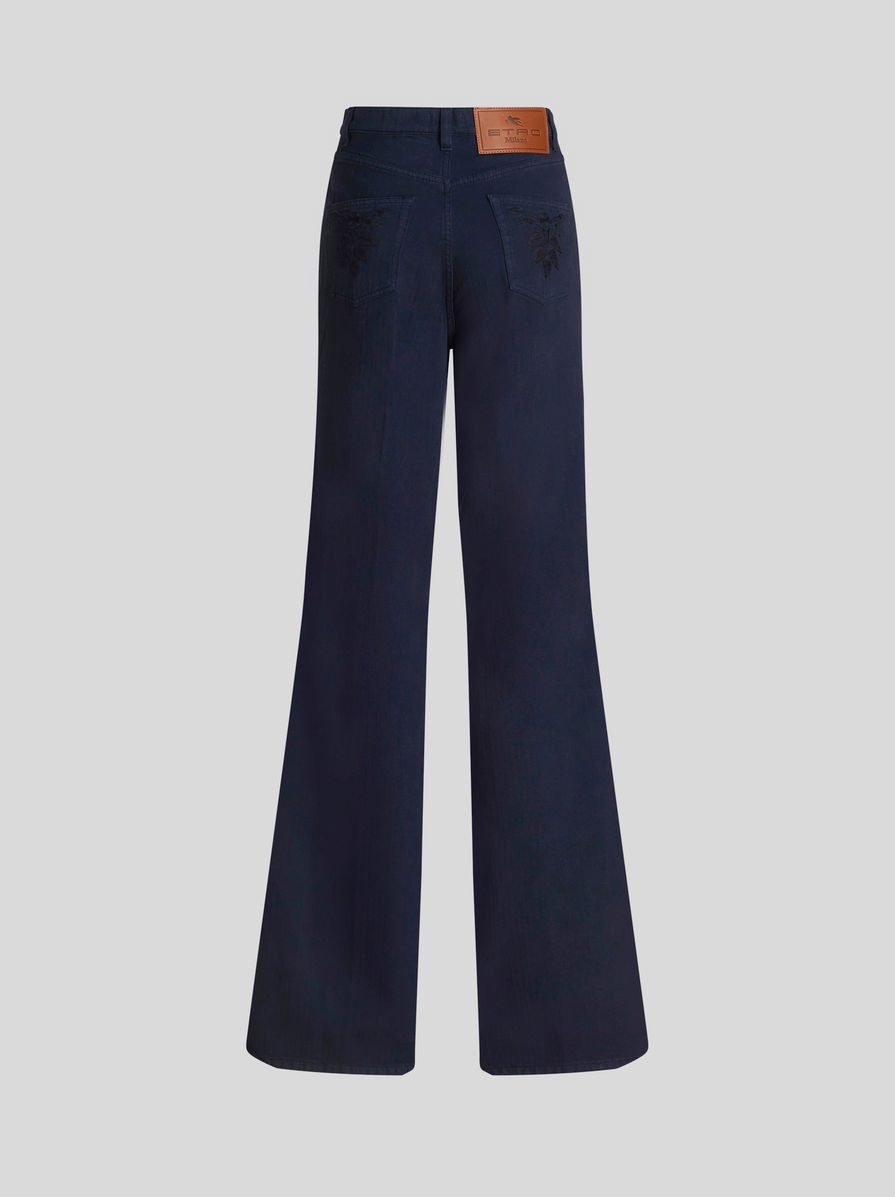 JEANS WITH FOLIAGE POCKETS - 5
