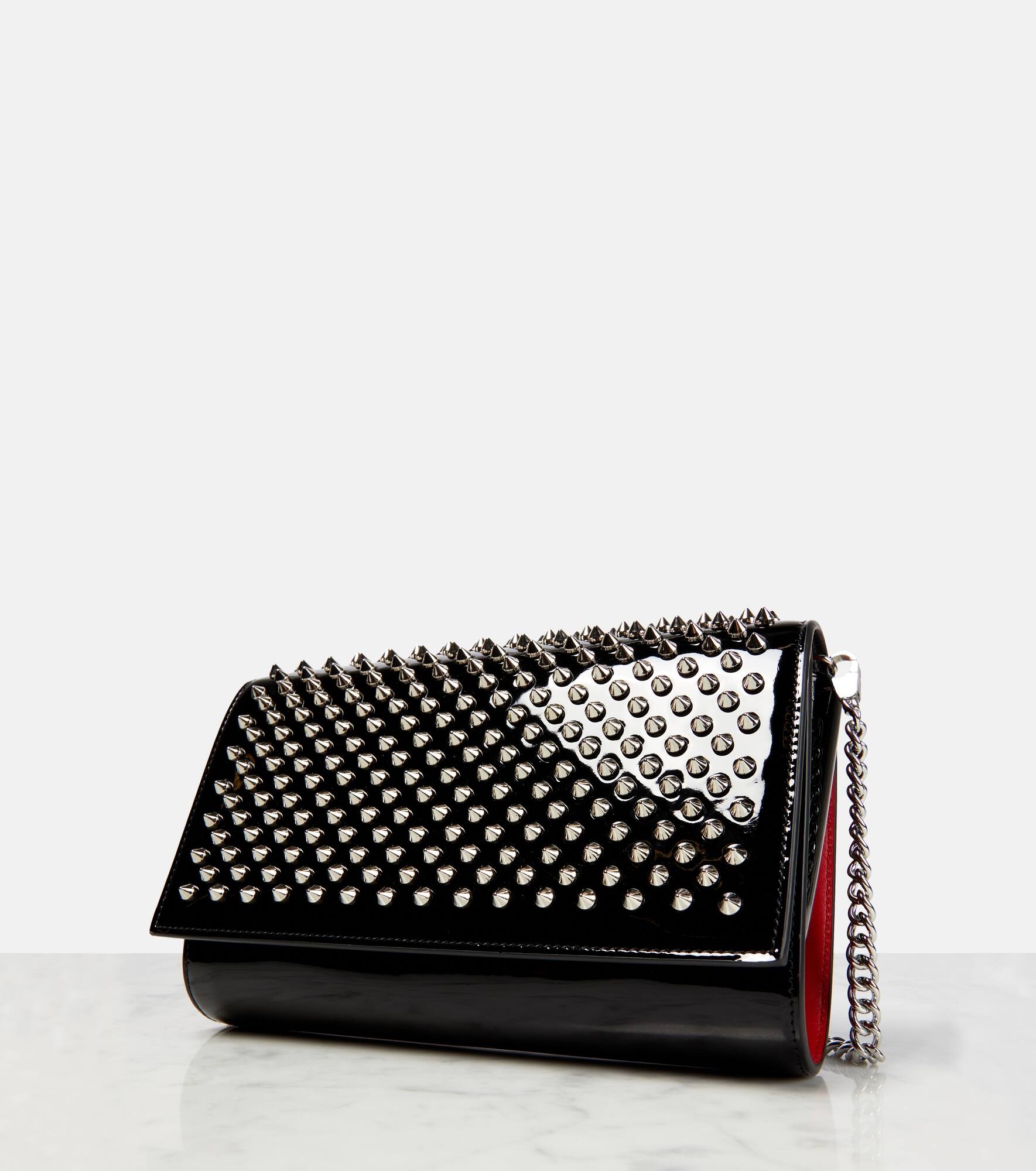 Paloma embellished leather clutch - 6