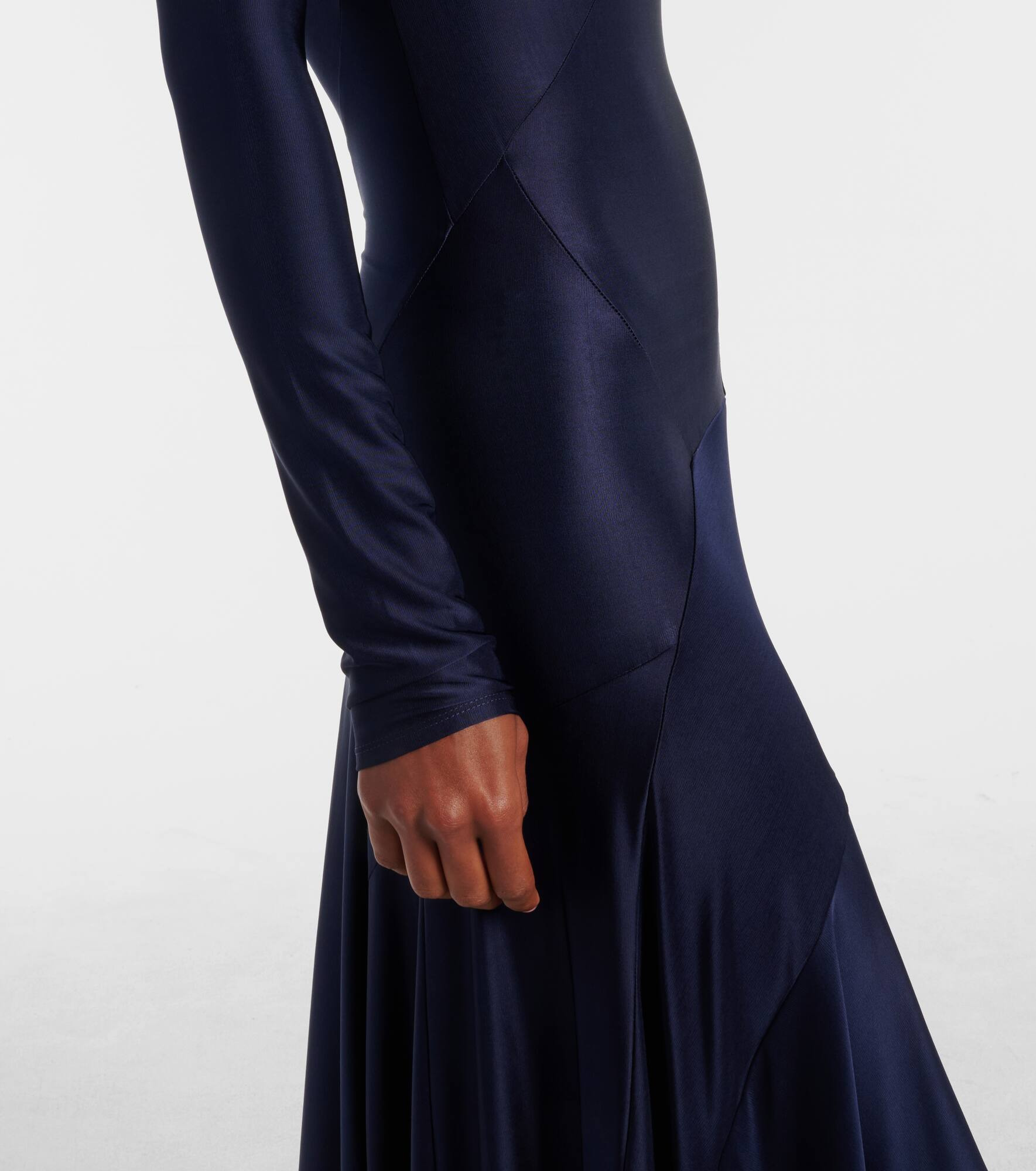 Paneled jersey maxi dress - 5