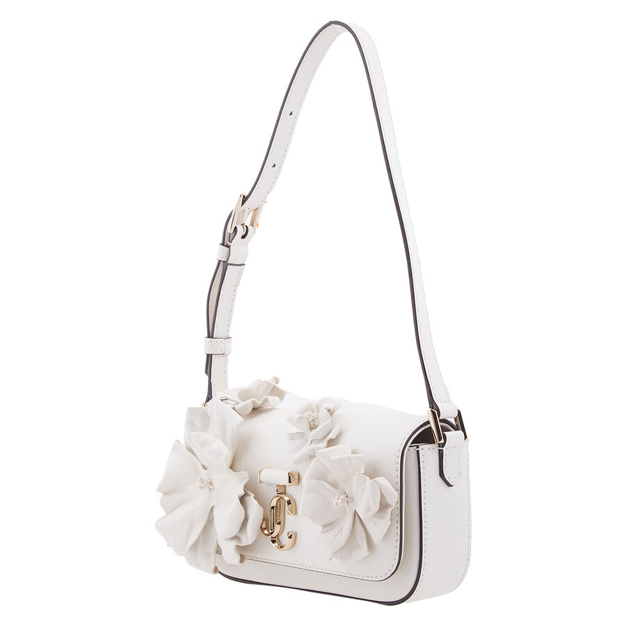 Jimmy Choo Avenue Floral Applique Shoulder Bag - 2