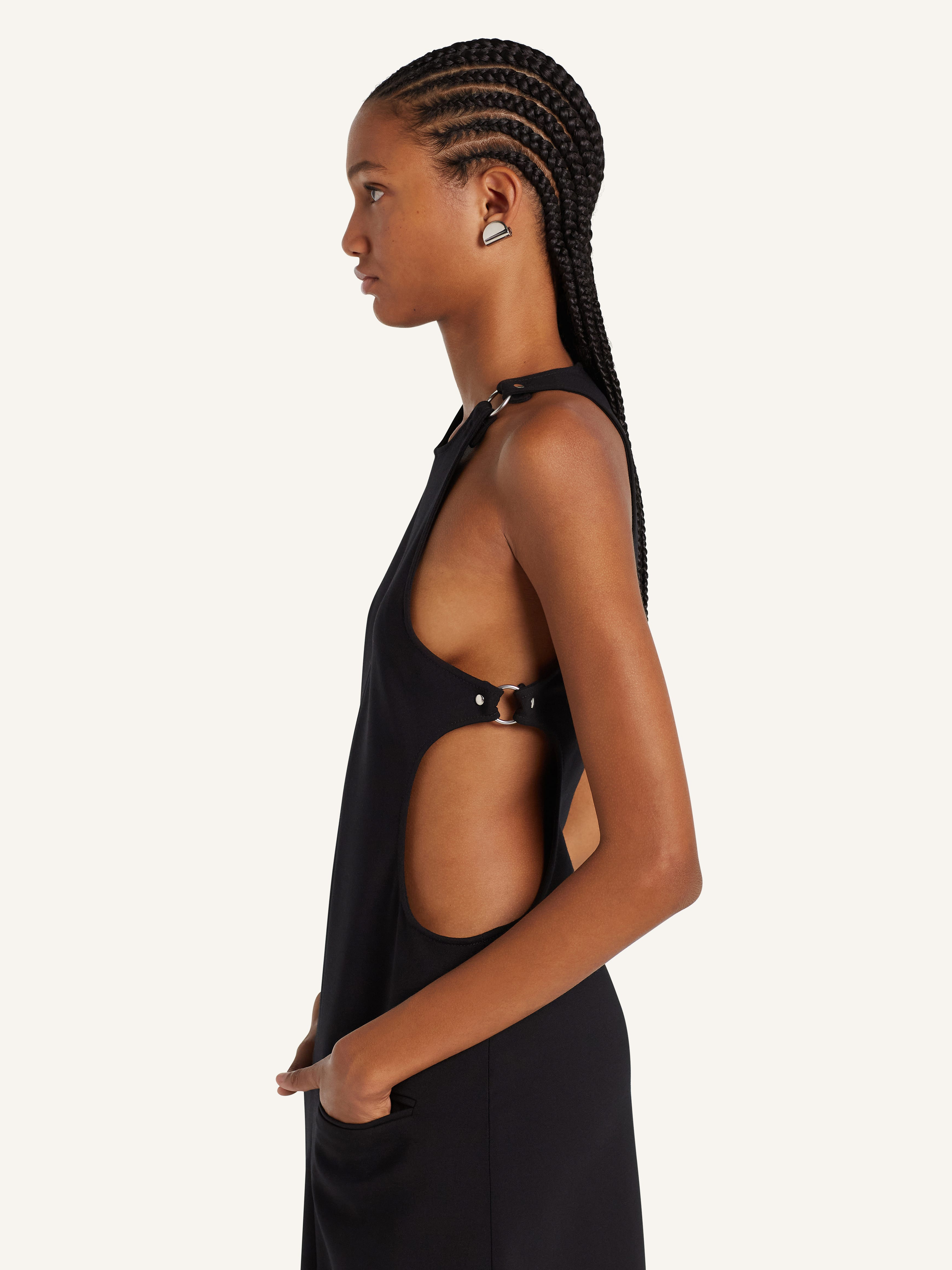 BUCKLE TAILORED A-LINE DRESS - 5