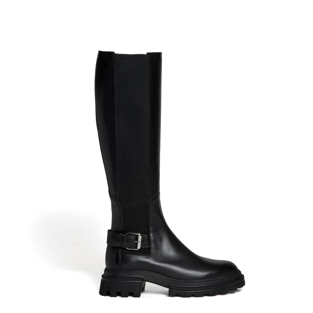 HOGAN BLACK LEATHER ANKLE BOOTS | miinto | REVERSIBLE