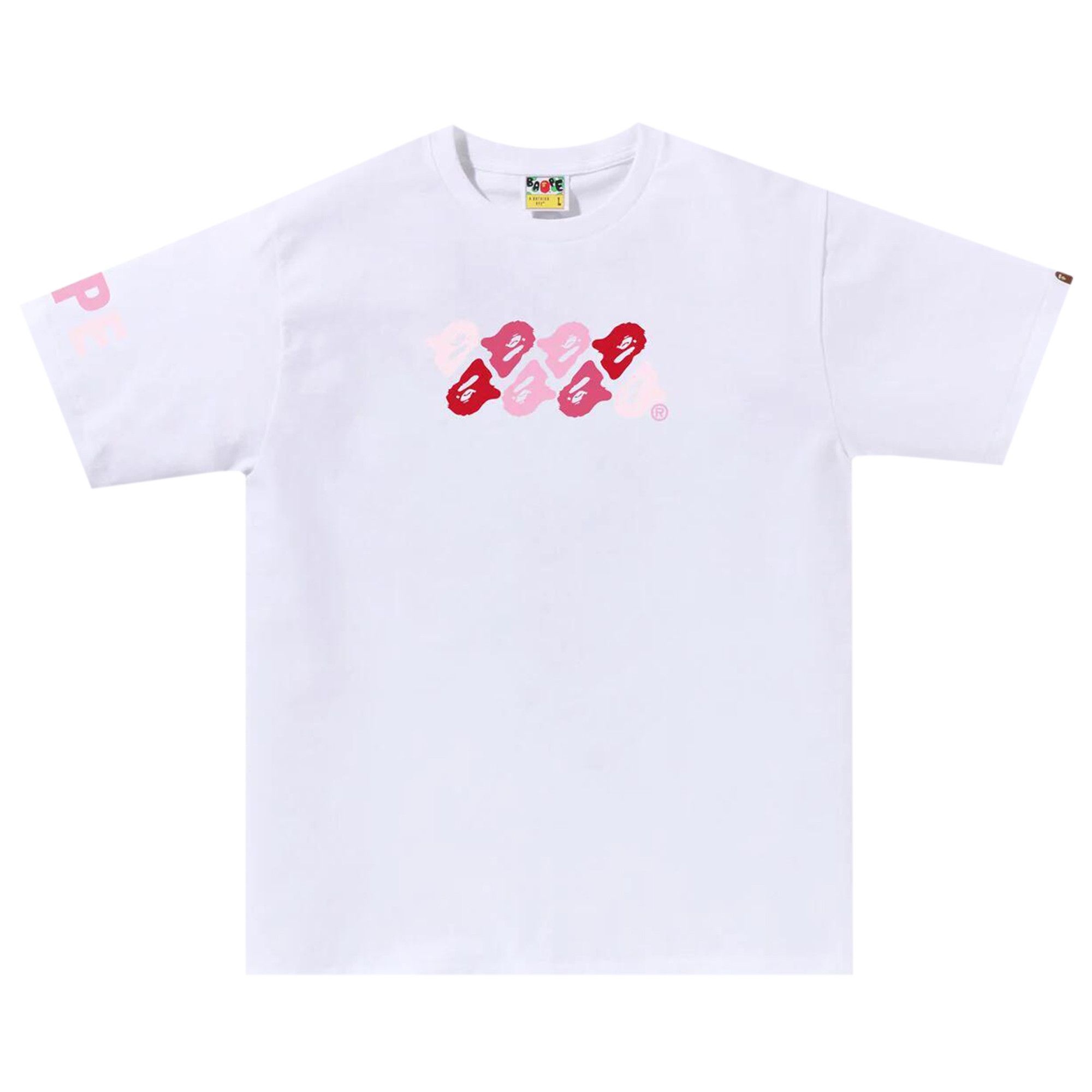 BAPE ABC Camo Tee 'White/Pink' - 1