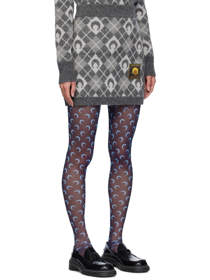 Gray Moon Argyle Knit Miniskirt 2