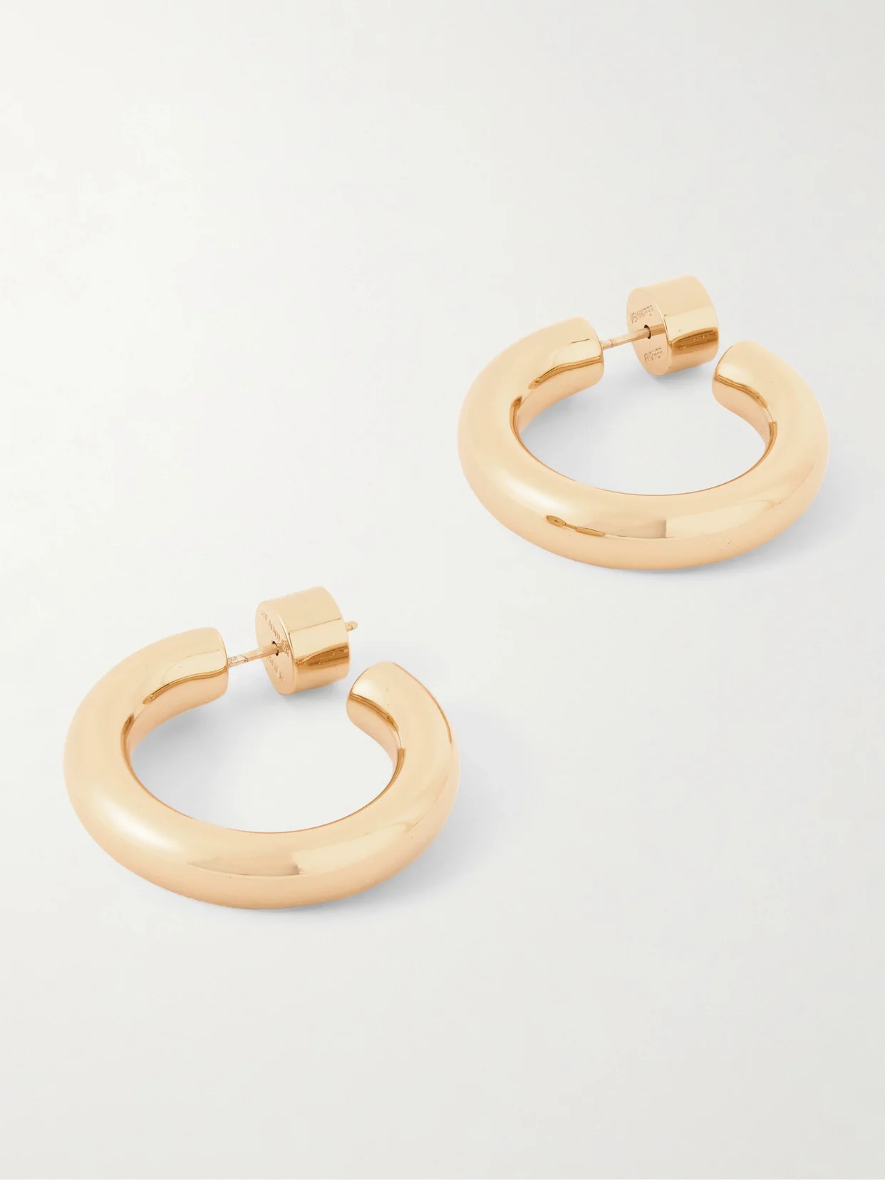 Natasha Huggies Gold-plated Hoop Earrings - 1