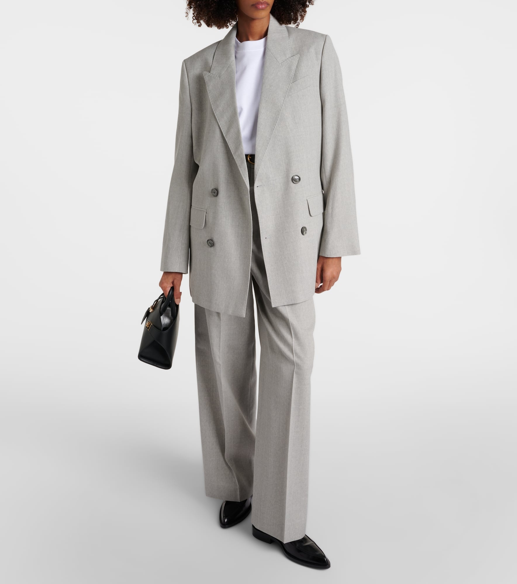 High-rise wool wide-leg pants - 2