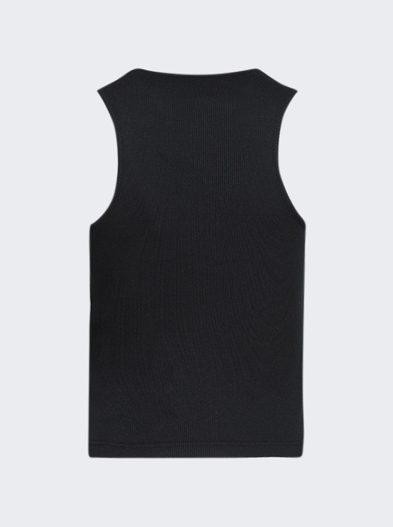 BALENCIAGA Lace Up Top Black And White outlook