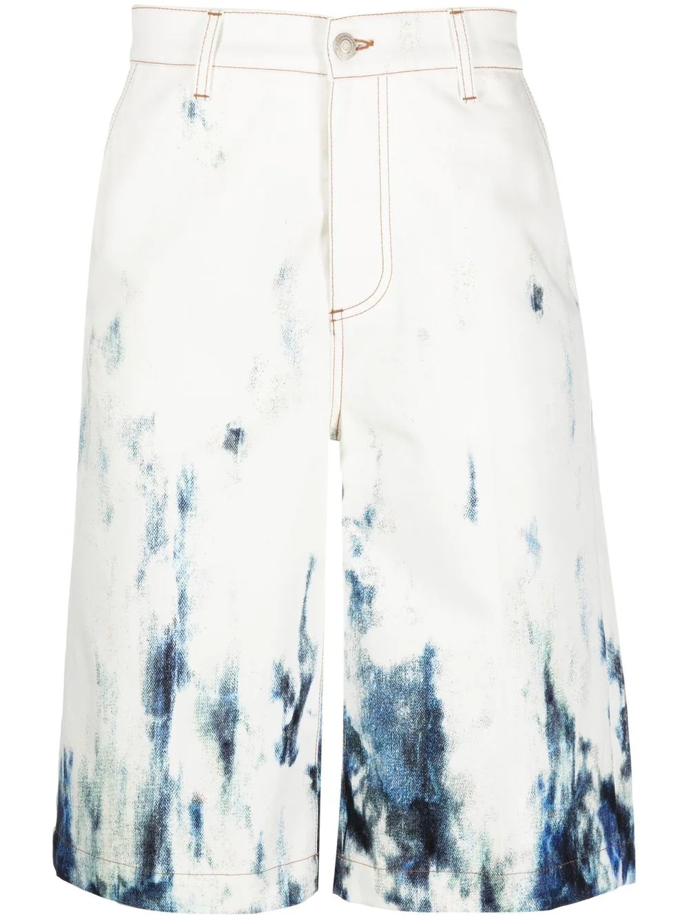 tie-dye print bermuda shorts - 1