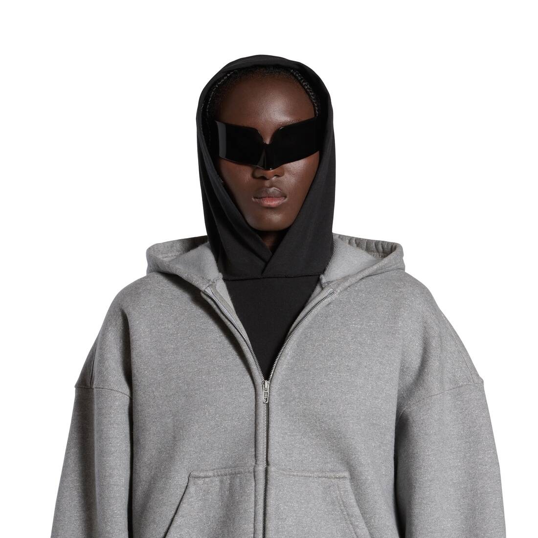 BALENCIAGA Unity Sports Icon Boxy Zip-up Hoodie Large Fit in