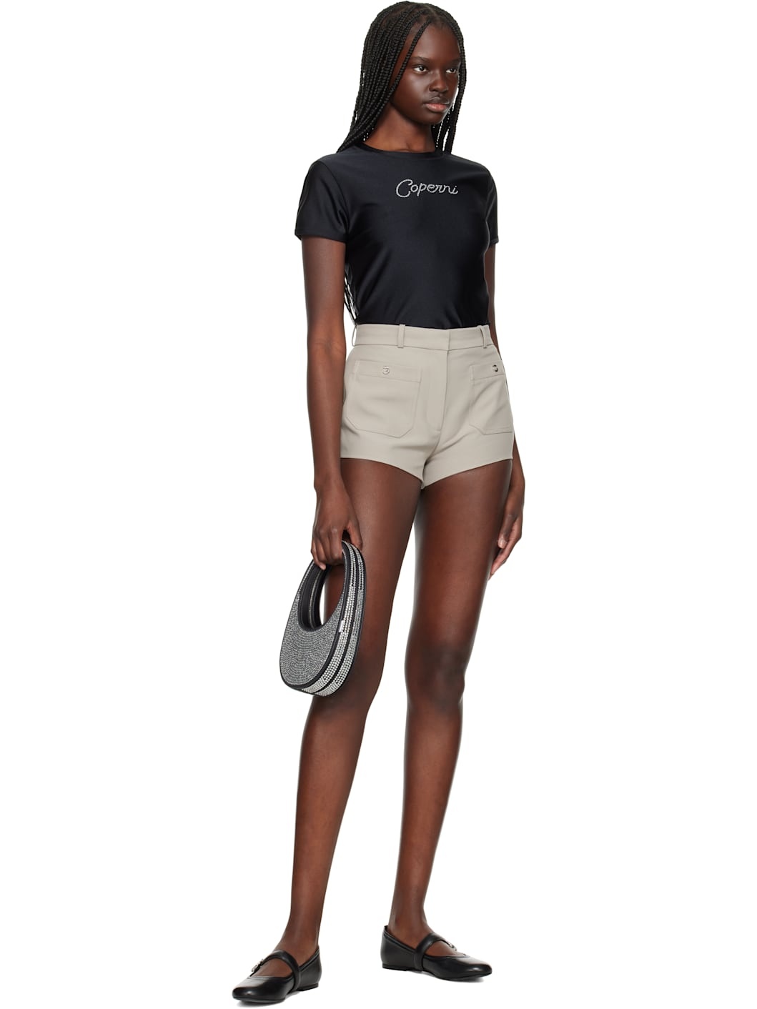 Black Belt Ballerina Flats - 5