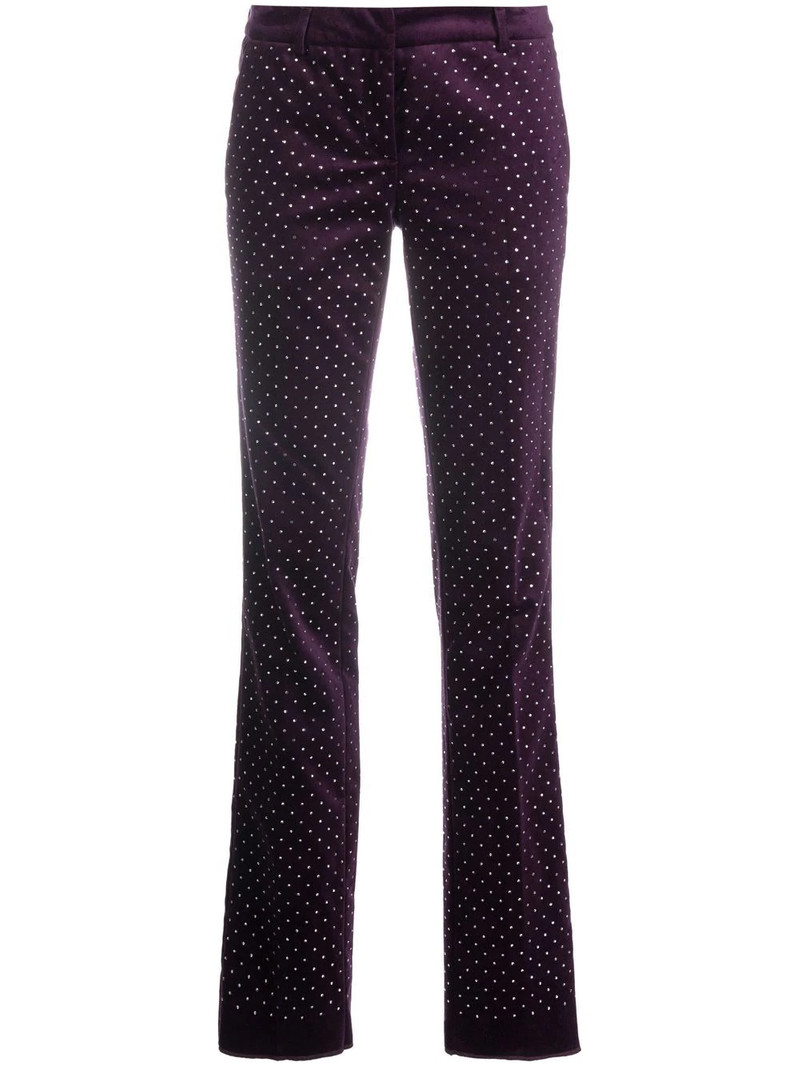 Office crystal-embellished trousers 1