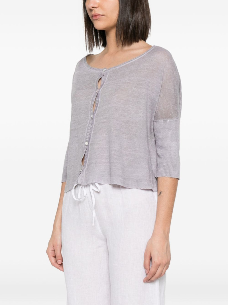 fine-knit button-up cardigan 3