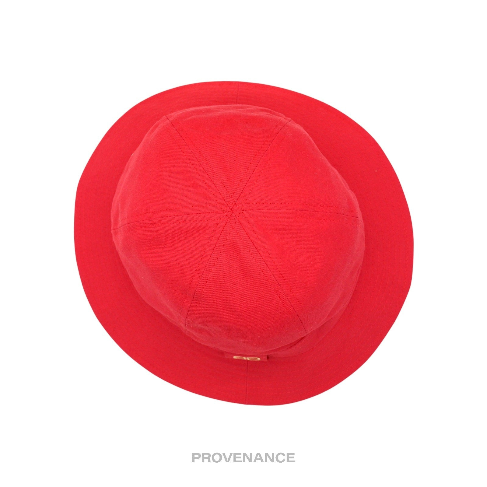 Balenciaga BB Logo Embroidered Bucket Hat - Red M - 3