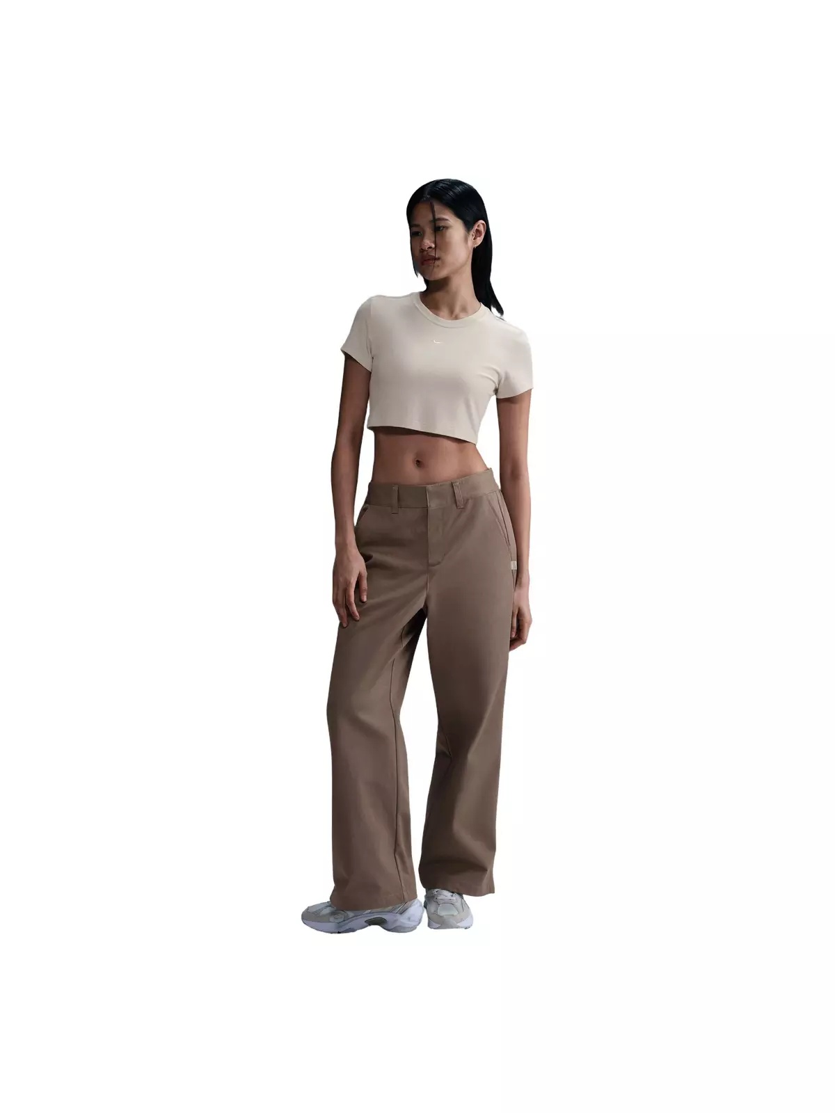 Women's Sportswear Collection Mid-Rise Twill Pants - Brown - 3