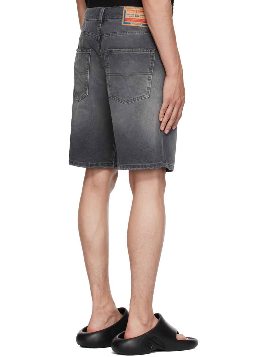 Gray Regular Denim Shorts - 3