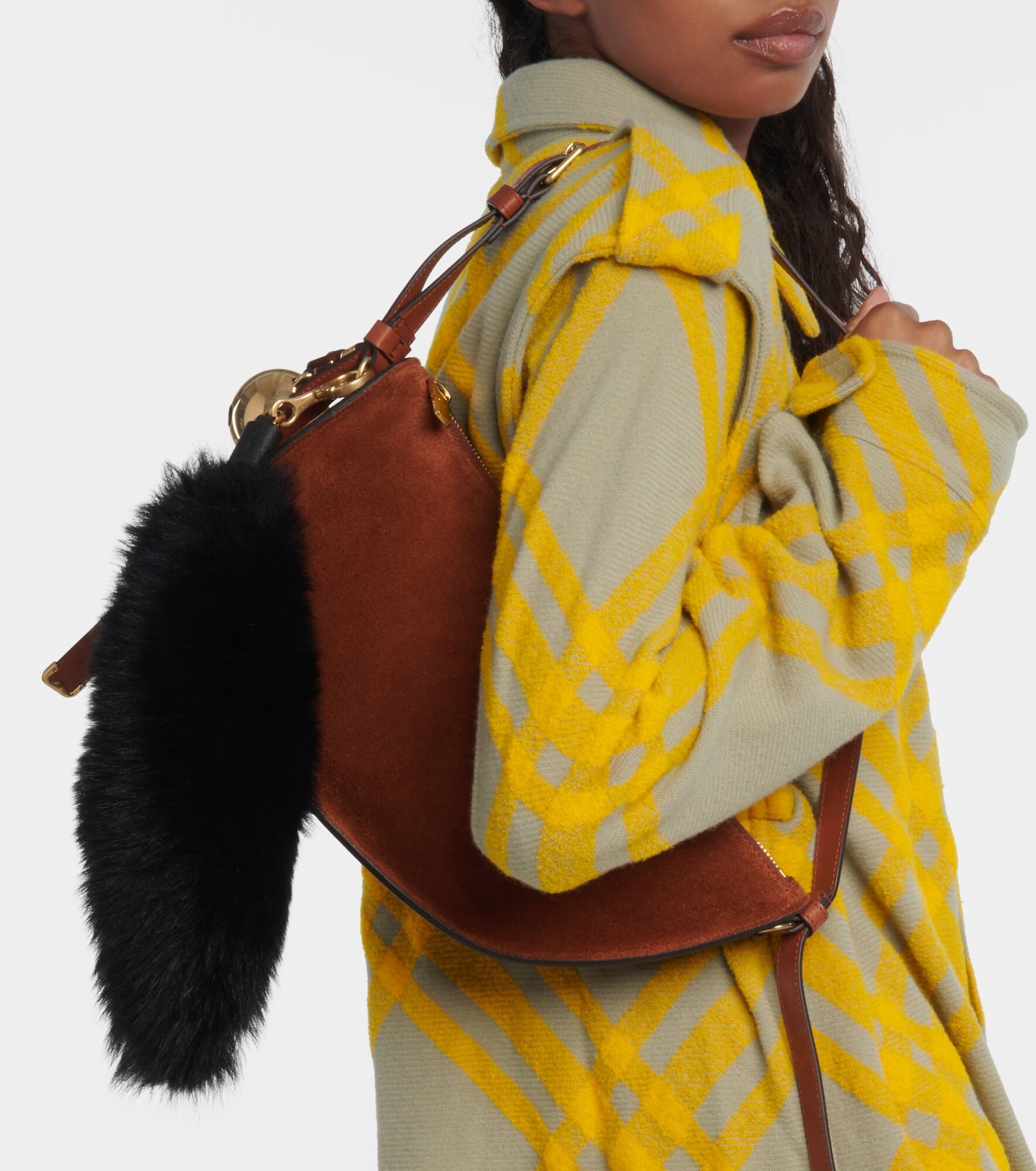Shearling bag charm - 2