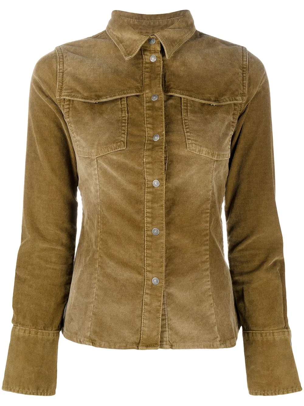 button-up corduroy shirt - 1