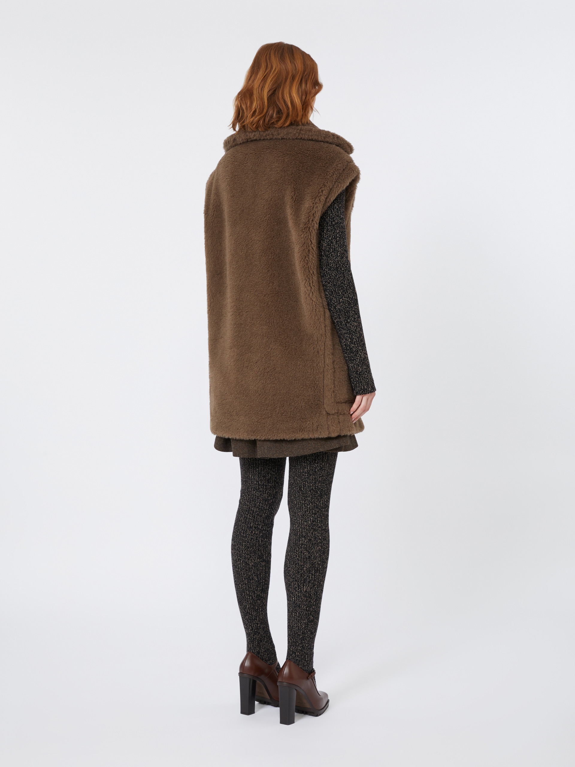 BORMIDA1234 Wool and alpaca Teddy gilet - 4