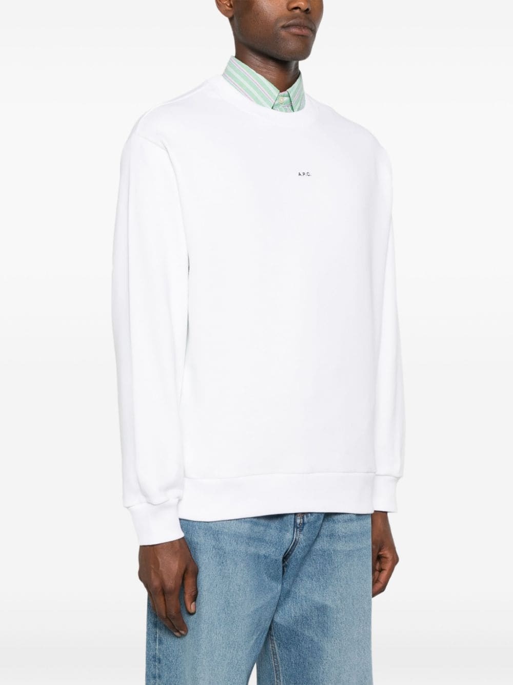 logo-print cotton sweatshirt - 3